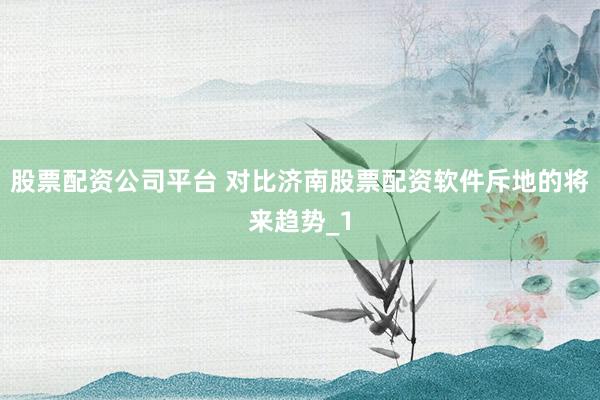 股票配资公司平台 对比济南股票配资软件斥地的将来趋势_1